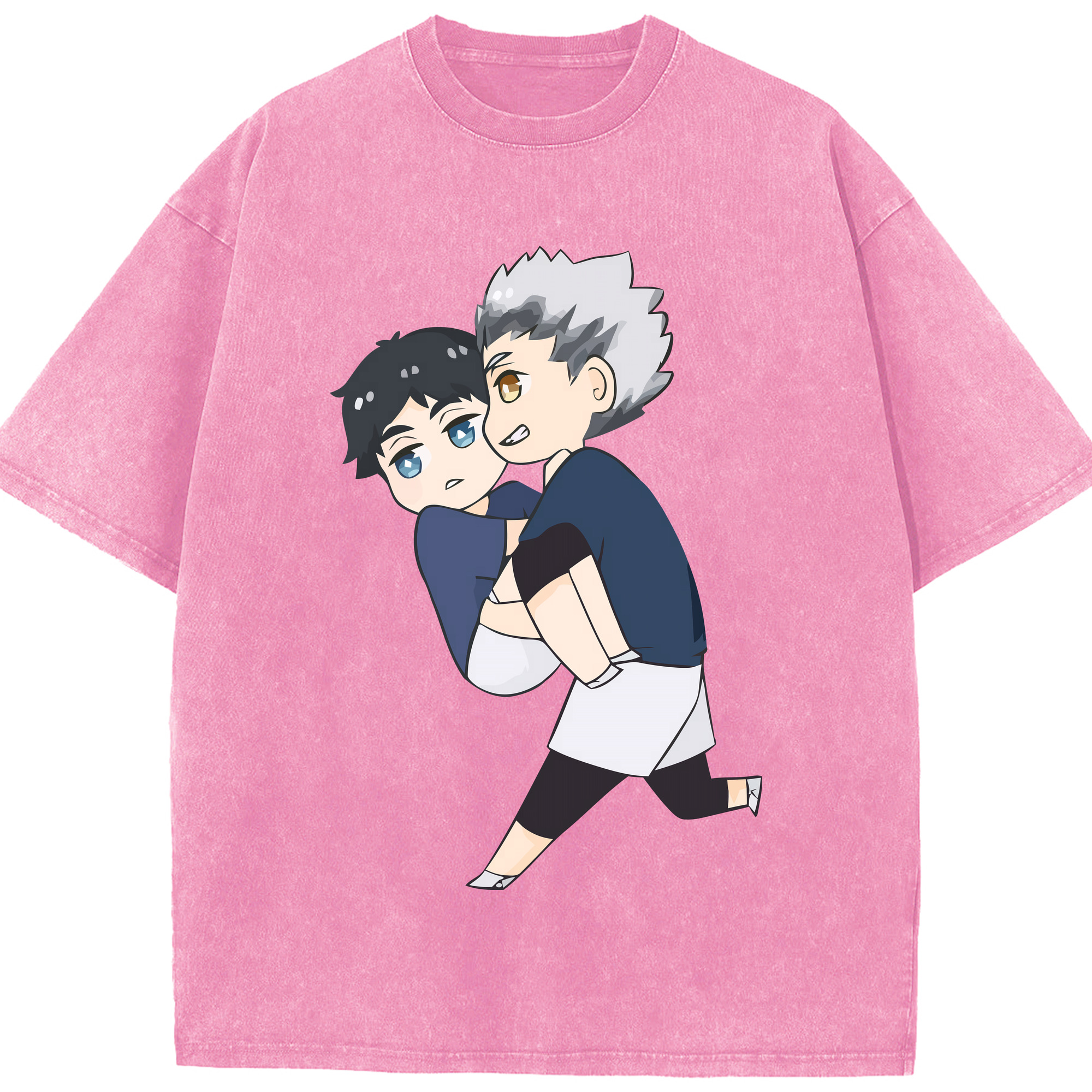 （画像用） ハイキュー!! Haikyu!! 綿100% ヴィンテージ風 半袖Tシャツ（フロントプリント）